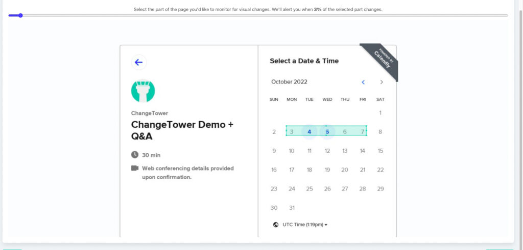 Set a notification criteria to track website changes and receive alerts with ChangeTower.