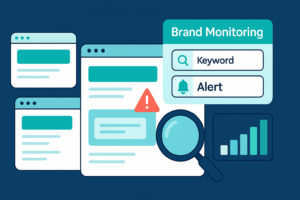 Brand Monitoring Software UI illustrations