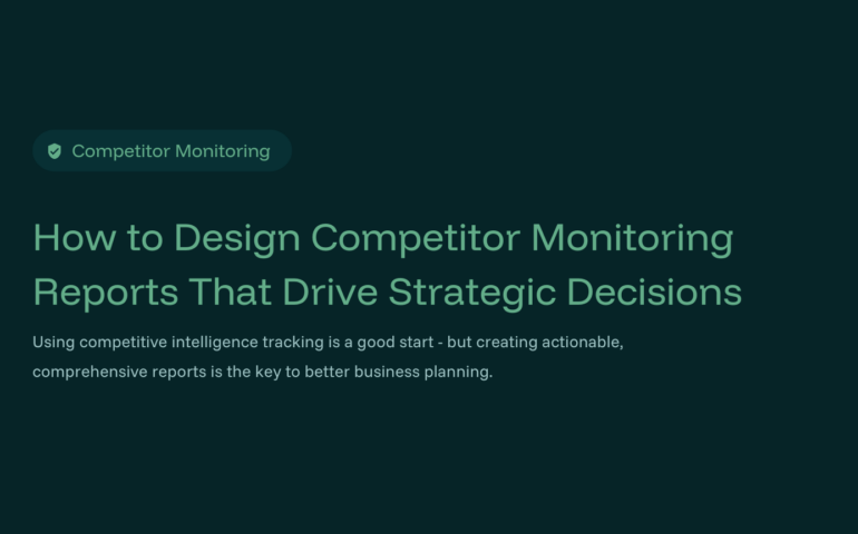 Competitor monitoring report guide hero image